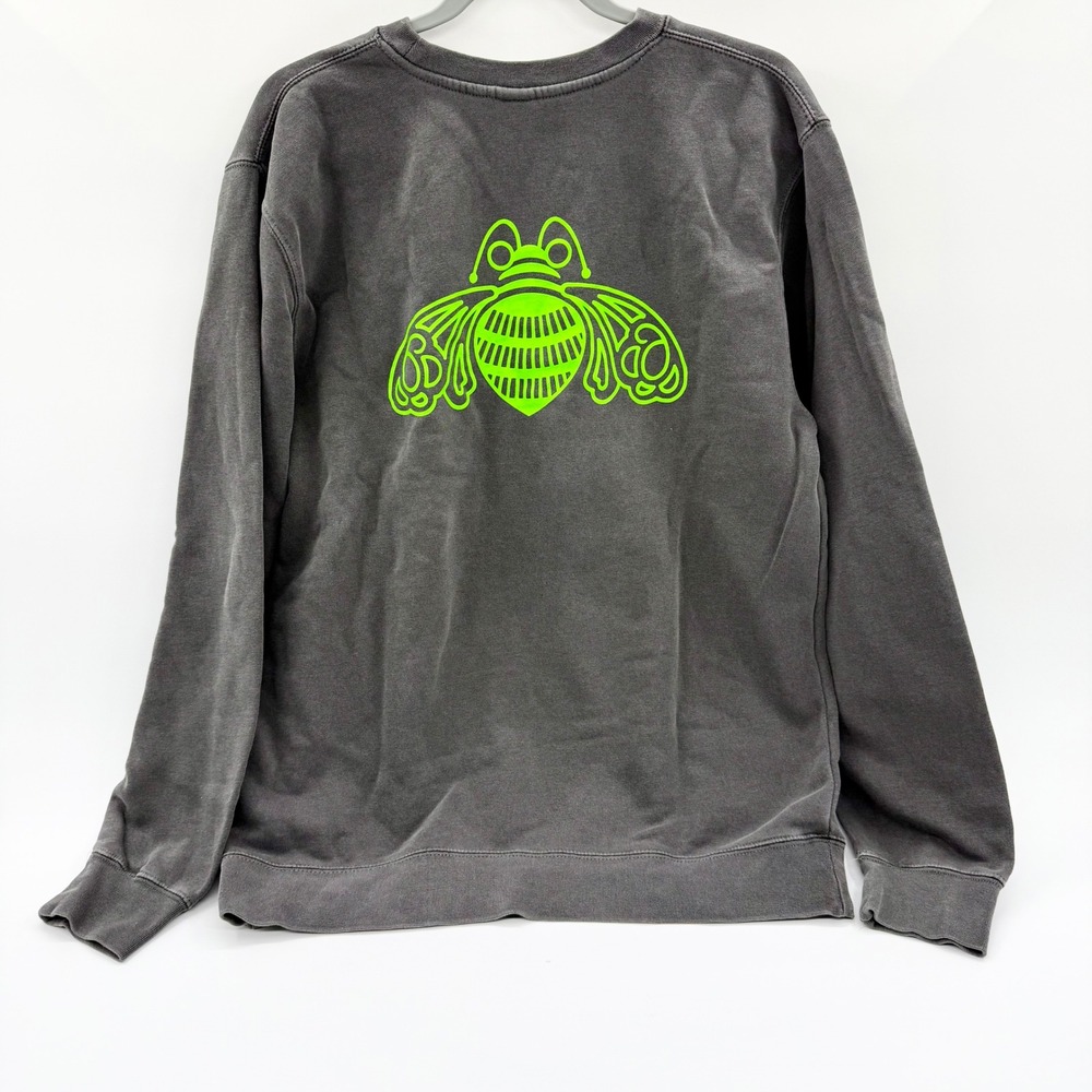 Patron‎ Independent Trading Co PRM3500C Bee Graphic Sweatshirt Mens M Grey